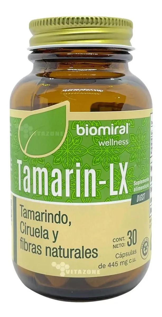 Biomiral Tamarin Lx Colageno Tamarindo Ciruela 30 Cap 455mg
