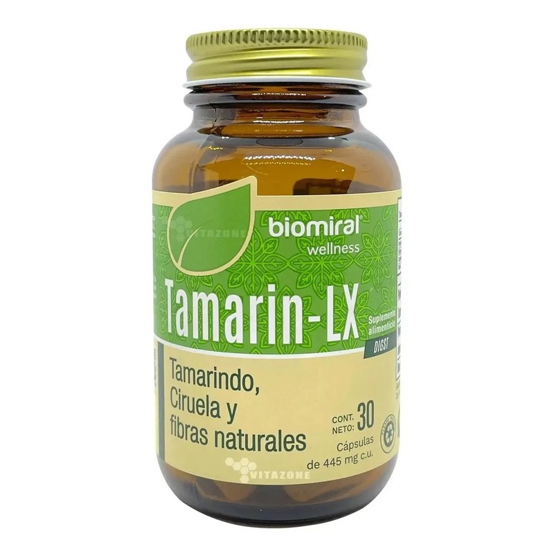 Biomiral Tamarin Lx Colageno Tamarindo Ciruela 30 Cap 455mg