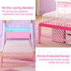 Weehom Twin Bed Frames with Headboard Shelf Storage, Wood Twin