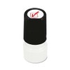 Universal UNV10075 Pre-Inked/Re-Inkable Check Mark Round Message Stamp - Red