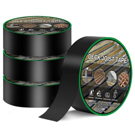 SIKEDEPRO Joist Tape for Decking 2'' X 50',4 Rolls Weatherproof Butyl Tape for Decking,Butyl Sealant Tape,Deck Flashing Tape, Ideal for Wood Decks Beams Roof, Outdoor Construction Use