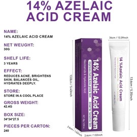 3PCS Azelaic Acid Cream Deep Cleanses Pores Controls Oil And Replenishes Water Balances Deep Moisturizing Skincare