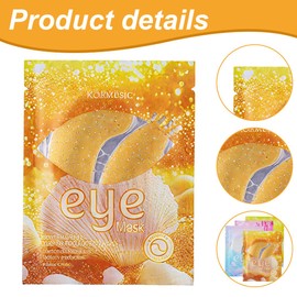 GXGM Meeres Augenmaske,16 Stück- 4 Typen Eye Pads mit Natürlichen Meereskollagen,Glänzend Collagen Augenpads Hyaluron für Geschwollene Augen,Gegen Falten,Tränensäcke,Puffiness（Rot,Gelb,Weiß,Orange）