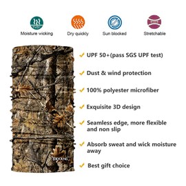 JOEYOUNG 3D Face Sun Mask, Neck Gaiter, Headwear, Magic Scarf, Balaclava, Bandana, Face Mask, Hunting, Running, Motorcycle