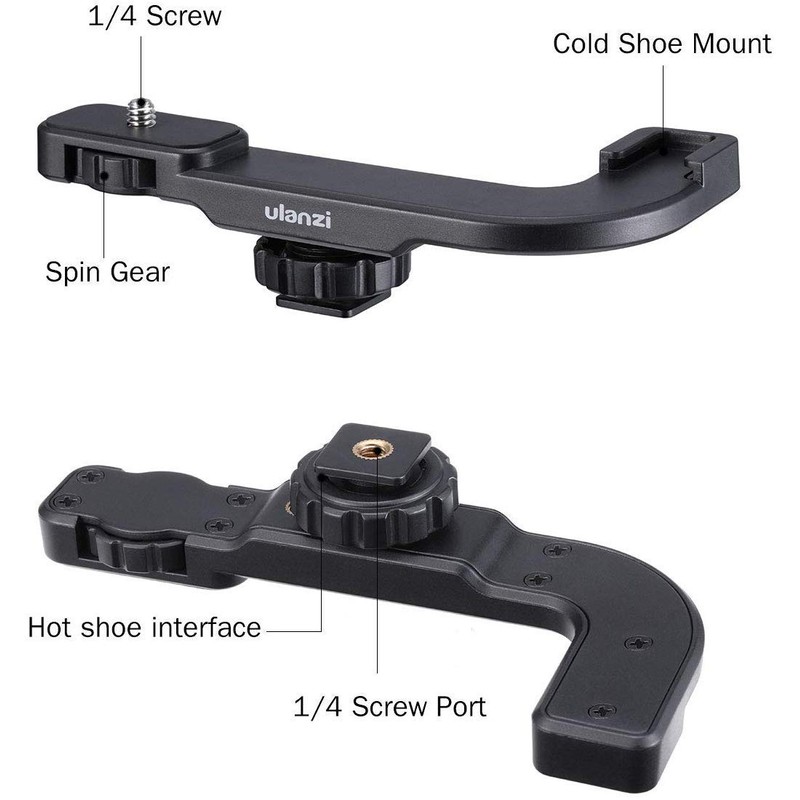 ULANZI PT-8 Vlog Cold Shoe Extension Adapter Bracket with Cold