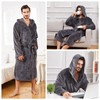 FashGudim - Bata con capucha para hombre, cuello de chal,