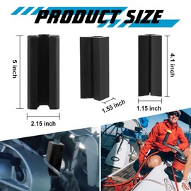 Threehoney Transom Saver Support and Trailering Motor Locks Boat Motor Transom Support Parts for Single Hydraulic Cylinder Trim and Tilt System Outboards Engines, Rubber, Black