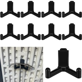 Yaocom 10 Pcs Plastic ABS Tool Hooks Compatible with Lifetime Shed 60305 60118 60127 60138 60141 Etc Not Work on Any Sheds with Horizontal Siding (Black)