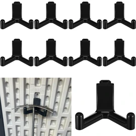 Yaocom 10 Pcs Plastic ABS Tool Hooks Compatible with Lifetime Shed 60305 60118 60127 60138 60141 Etc Not Work on Any Sheds with Horizontal Siding (Black)
