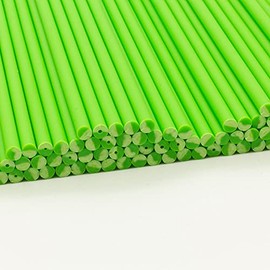 Plastic Lollipop Sticks - 114mm x 4mm Pack of 100 (Green)