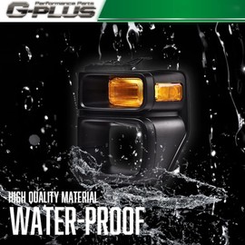 G-PLUS Headlight Trim Bezel with Parking Turn Signal Light, Compatible With 08-14 Ford E150/08-14 Ford E250/08-19 Ford E350 (Driver Side (Left))