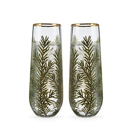 Twine Living Woodland Stemless Champagne Flute Set, One Size