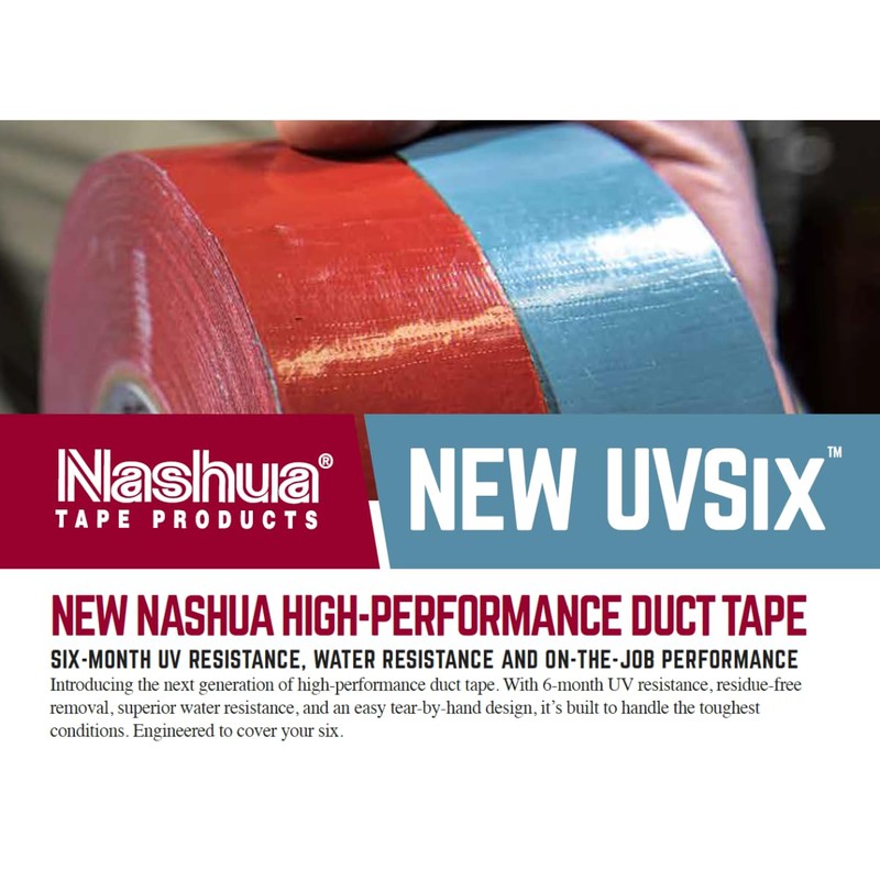 Nashua UVSix High Performance Duct Tape, 48mm x 55m, Slate