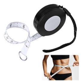 Kasoud Tape Measure, Retractable Tape Measure, Body Tape Measure, Measuring Tape for Body Measurements, Tape Measure Body, Measuring Tape for Body Measurements Retractable Tape Tailor Clothing (Black)