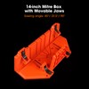 14-inch Mitre Box with Movable and Non-slip Jaw for Back
