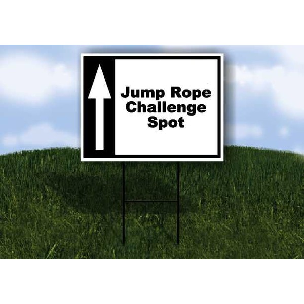 Jump Rope Challenge Spot Black White Up Arrow 1 Double