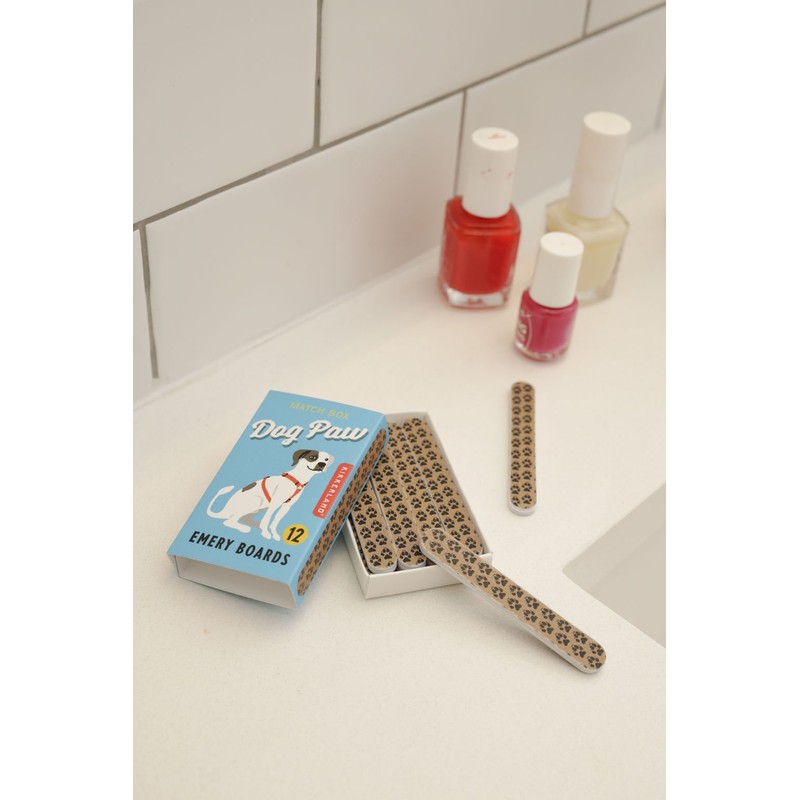 Kikkerland Dog Paw Emery Board Match Box