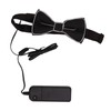 LED Bow Tie Polyester Plastic Copper Wire Adjustable Glowing Necktie