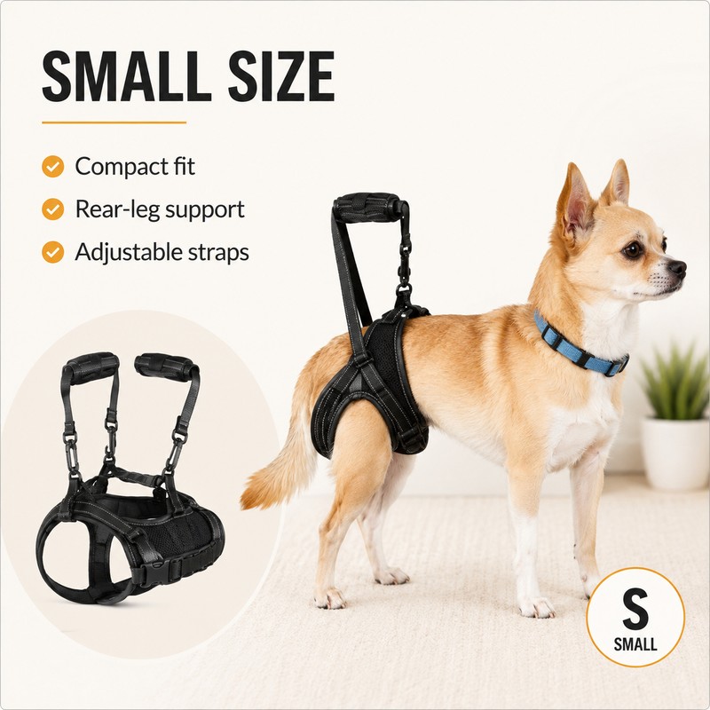 Adjustable Dog Rear Leg Lift Harness – Padded Hind Leg