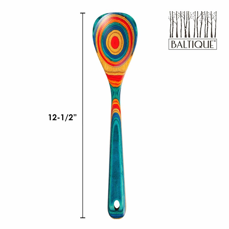 Baltique Montego Bay Collection 12-1/2" Wooden Cooking Spoon, Safe for