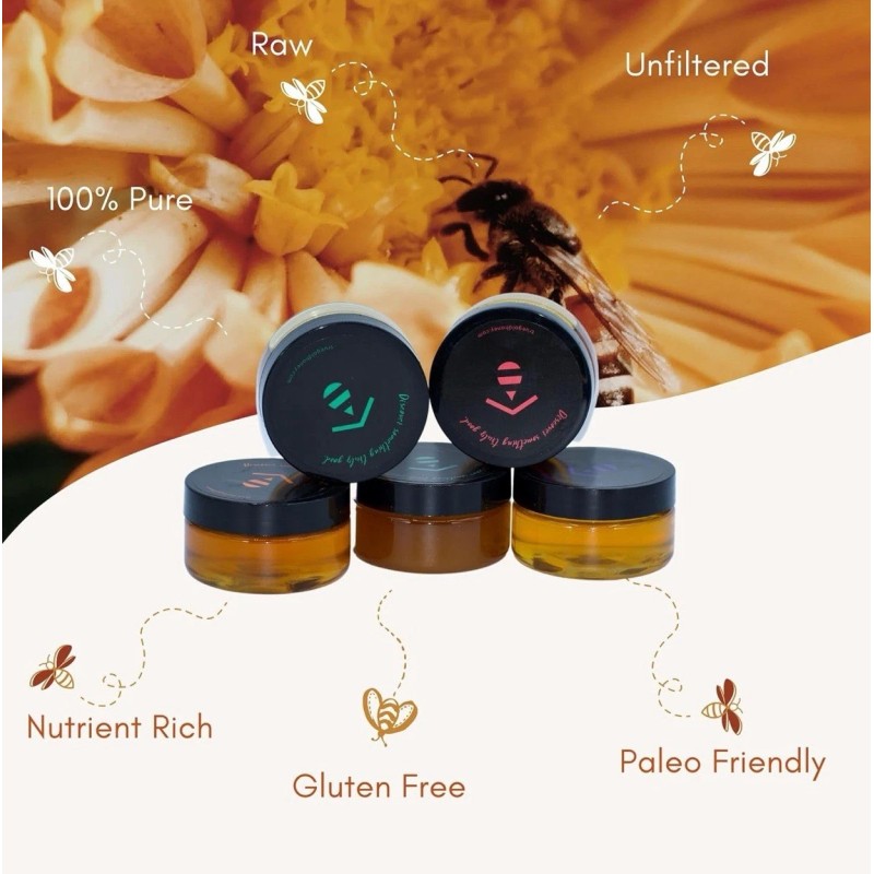 True Gold Honey Discovery Flight - 100% Pure Raw Unfiltered