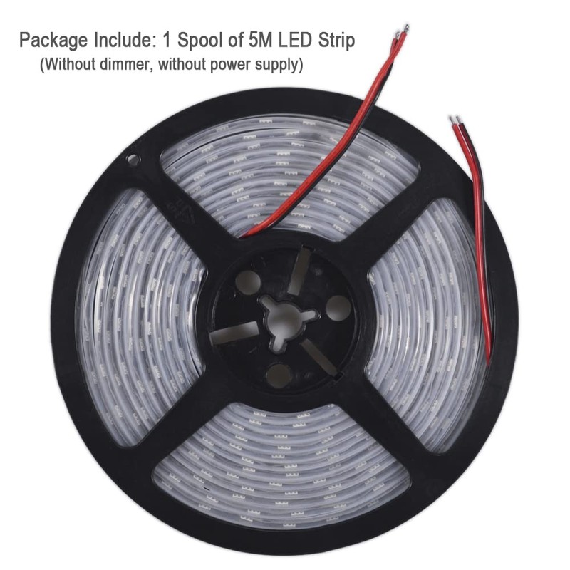 DealLED Super Bright 12V Double Row 600LED LED Strip Light,