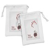 Ambesonne Birthday Party Fabric Pouch Set of 2, Ladybug Wings