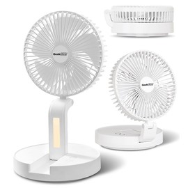 Geek Aire Personal Cooling Fan that Blow Cold Air, Portable Rechargeable Desk Fan with LED, Oscillating Standing Table Fans, Battery Powered Floor Fan for Bedroom, Travel, Dorm, Cruise RV Essentials