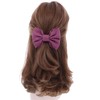 Denim Hair Bow Set of 2 - Purple