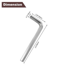 Luomorgo 5 Pc 8mm Allen Wrench Set, L Shaped Hex Key, Heavy Duty Steel