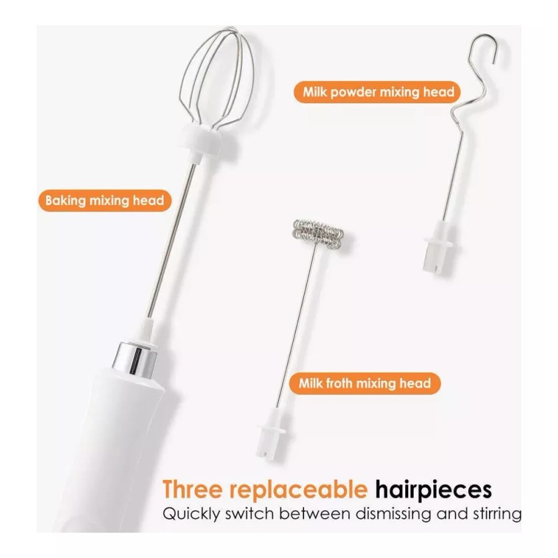 Generic Batidor De Leche Eléctrico Recargable Portátil 3 En 1