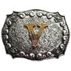 Urban Backwoods Western Letter V Belt Buckle for Interchangeable Belt