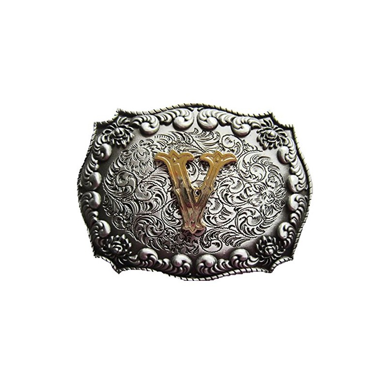 Urban Backwoods Western Letter V Belt Buckle for Interchangeable Belt