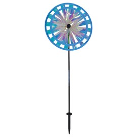 In the Breeze 2687 13 Inch Sparkle Wind Colorful Spinner for Your Yard and Garden, 13" Double Wheel-Iridescent