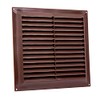 MAP Hardware 929-04 Plastic Louvre Vents, Brown, 9" x 9"