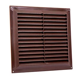 MAP Hardware 929-04 Plastic Louvre Vents, Brown, 9" x 9"