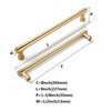 khtumeware 6 Pack 8 Inch(203mm) Champagne Bronze Kitchen Cabinet Handles