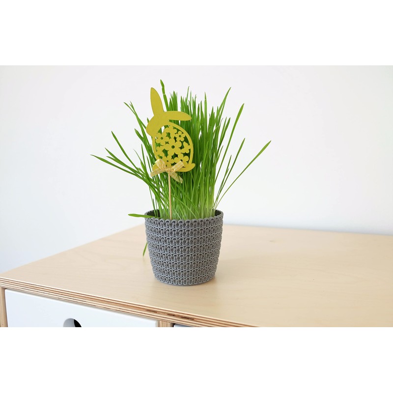 Tymar Flowerpot, pack of 2, round shape, planter, crochet look