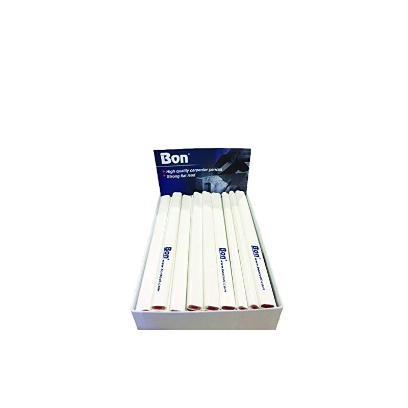 Bon 84-844 7-Inch Carpenter Pencil, Red and Black Medium Lead