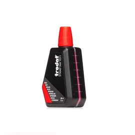Trodat 7011 60ml Red Ink Bottle for Refilling Pads or Bearings, Water Based Ink for Stamping Documents, Clean and Sharp Footprints, Resealable Cap