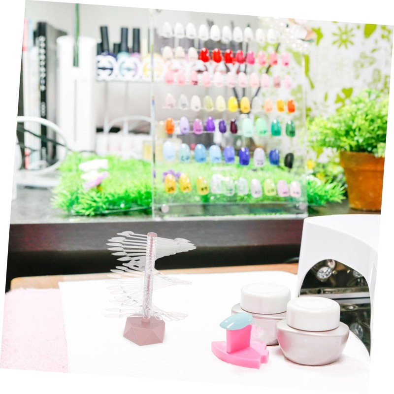 IWOWHERO Nail Art Display Stand Spiral False Nail Rack Nail
