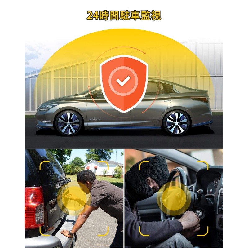 LAMTTO Dash Camera, Small Dash Camera, Integrated in Front and