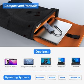 Tymyp USB C Hub, 6 in 1 USB HUB, USB HUB with 4K HDMI, 2 x USB 3.0, Type C PD 100W, and SD/TF Card Reader for Laptop Ultra-Slim Multi USB Splitter for Laptop, Flash Drive, Printer, Camera, and etc