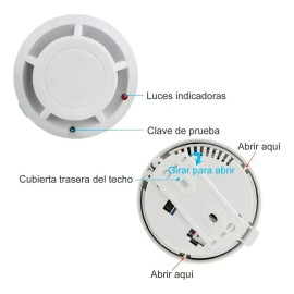 Detector De Humo Con Alta Cobertura Y Alarma Con Sonido 4pcs Blanco - Con Alarma De 80 dB Con Aviso Luminoso, Ofrece 2 Años De Protección Ininterrumpida Y Es Fácil De Instalar En Todo Tipo De Espacios