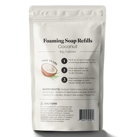 Tidy Kitchen Foaming Hand Soap Refills – Rich, Moisturizing Lather in Coconut Scent, Works with Dispensers, 10 count