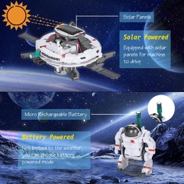 OMWay STEM Solar Robot Toys, 6-in-1 Experiment Science Kits for Kids Age 8, Easter Christmas Birthday Gifts for 9 10 11 12 13 14 Year Old Boys Teens, Building Space Robotics DIY Kit