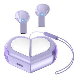 Audfonos Bmani K520 Porttil Auriculares Gamer Inalmbricos Bluetooth 5.3 In-ear Con Cordn de Colgante Forma De Corazn Dos Formas,Manos Libres,Color... 