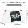 White Purple Butterflies Tissue Box Cover Tissue Box Holder PU