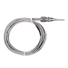K Type Thermocouple Probe 1/8in NPT Adjustable Stainless Steel Temperature Sensor with 3 Meter Cable