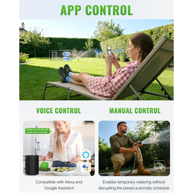 WILAWELS WiFi Water Timer for Garden Hose, Sprinkler Timer 2